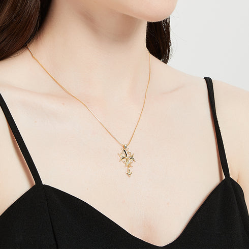 Huguenot Cross Pendant Gold Vermeil - Zafari Studio Jewelry
